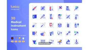 دانلود آیکون لوازم پزشکی Luxica – Medical Instrument Icons