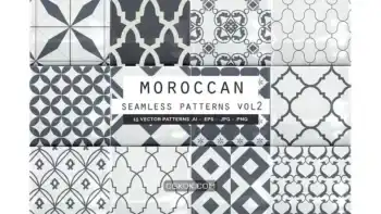 دانلود پترن سبک مراکشی Moroccan Style seamless vector patterns vol2