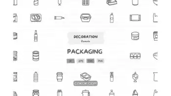 دانلود آیکون بسته بندی و محصول Packaging and Product Minimal Icon Pack