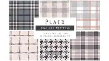 دانلو پترن چهارخانه Plaid Seamless Patterns