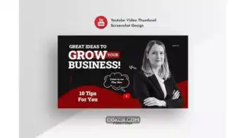 دانلود طرح لایه باز کاور ویدیو یوتیوب تبلیغات شرکتی و تجاری Promotional Business & Corporate YouTube Thumbnail