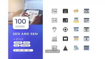 دانلود آیکون SEO and SEM icons