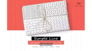 دانلود پترن خط ساده دستنویس Simple Line Handdrawn Patterns
