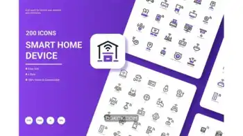 دانلود آیکون دستگاه خانه هوشمند Smart Home Device Icon Pack