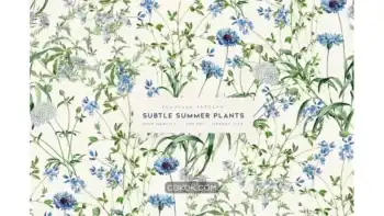 دانلود پترن گیاهان تابستانی Subtle Summer Plants