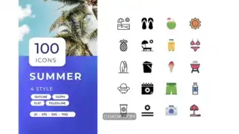 دانلود آیکون تابستان Summer icons