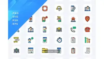 دانلود آیکون پشتیبانی Support icons