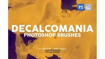 دانلود براش قلمو فتوشاپ Decalcomania Photoshop Stamp Brushes