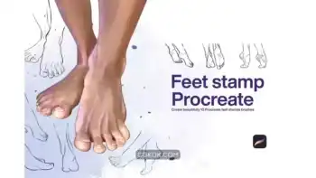 دانلود براش پروکریت پا Feet Stamps Procreate