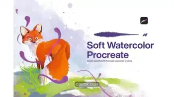 دانلود براش آبرنگ پروکریت Soft Watercolor Brushes Procreate