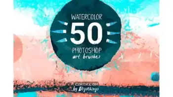 دانلود براش آبرنگ فتوشاپ Watercolor art brushes for Photoshop
