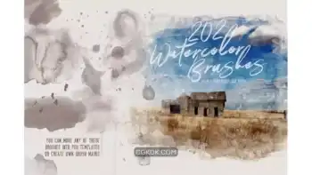 دانلود براش آبرنگ فتوشاپ Watercolor Brushes