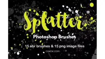 دانلود براش پاشیدن رنگ Watercolor Splatter Brushes Graffiti