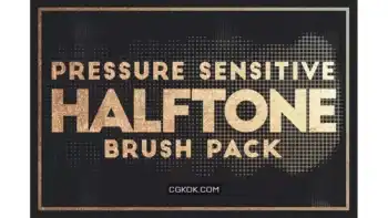 دانلود براش نقطه فتوشاپ Pressure Sensitive Halftone Brushes