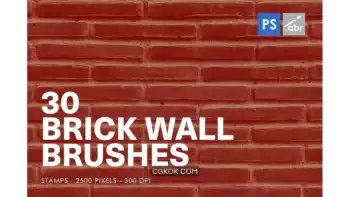 دانلود براش دیوار آجری فتوشاپ Brick Wall Photoshop Stamp Brushes