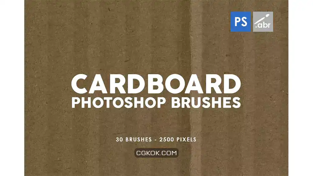 دانلود براش مقوا فتوشاپ Cardboard Photoshop Brushes