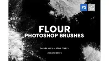 دانلود براش آرد فتوشاپ Flour Photoshop Stamp Brushes