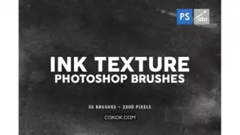 دانلود براش جوهر فتوشاپ Ink Texture Photoshop Brushes Vol. 1