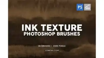دانلود براش جوهر فتوشاپ Ink Texture Photoshop Brushes Vol. 3