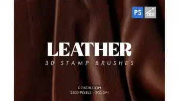 دانلود براش چرم فتوشاپ Leather Photoshop Stamp Brushes
