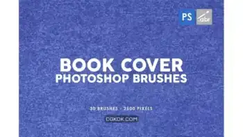 دانلود براش جلد کتاب قدیمی Retro Book Cover Photoshop Stamp Brushes
