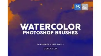 دانلود براش آبرنگ فتوشاپ Watercolor Texture Photoshop Brushes Vol. 2
