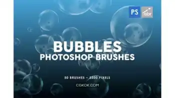 دانلود براش فتوشاپ حباب Bubble Photoshop Stamp Brushes