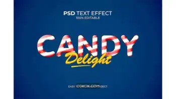 دانلود افکت متن آب نبات Candy Delight Text Effect