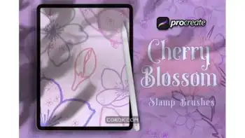 دانلود براش شکوفه گیلاس پروکریت Cherry Blossom Stamp Brush