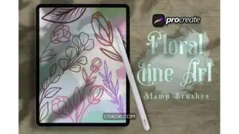 دانلود براش گل پروکریت Dans Floral Stamp Brush Procreate