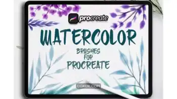 دانلود براش تکسچر آبرنگ پروکریت Dans Watercolor Texture Brush Procreate
