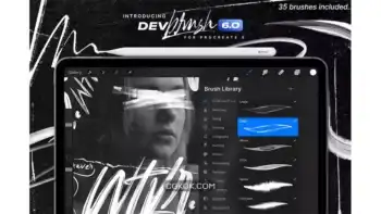 دانلود براش تایپوگرافی پروکریت DevBrush 6.0 for Procreate 5