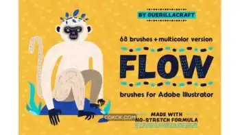 دانلود براش ایلوستریتور Flow Brushes for Adobe Illustrator