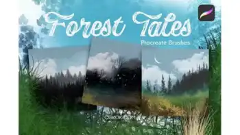 دانلود براش جنگل پروکریت Forest Tales Procreate Brushes