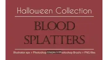 دانلود براش پاشیدن خون Halloween Collection – Blood Splatters