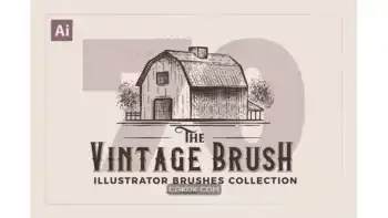 دانلود براش ایلوستریتور Illustrator Vintage Engraving Brushes