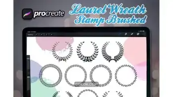 دانلود براش پروکریت تاج گل Laurel Wreath Brush Ornament