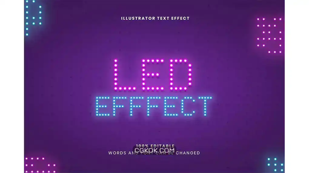 دانلود افکت متن LED Text Effect