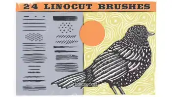 دانلود براش ایلوستریتور Linocut Brushes