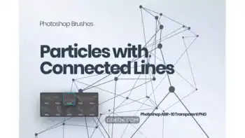 دانلود براش خطوط متصل فتوشاپ Particles with Connected Lines Photoshop Brushes
