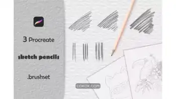 دانلود براش مداد پروکریت Procreate Sketch Pencil Brushes