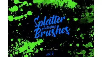 دانلود براش پاشیدن رنگ فتوشاپ Splatter Stamp Photoshop Brushes Vol. 3