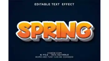 دانلود افکت متن سه بعدی بهار Spring 3d Text Effect