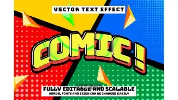 دانلود استایل متن کمیک Text effect Editable Comic Style