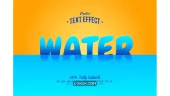 دانلود افکت متن آب Water Text Effect
