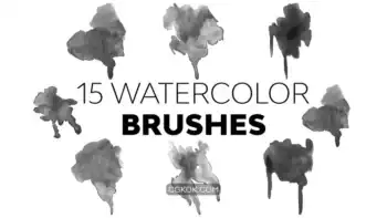 دانلود براش آبرنگ فتوشاپ Watercolor Brushes