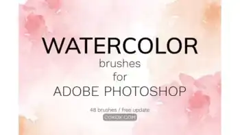 دانلود براش آبرنگ فتوشاپ Watercolor Photoshop brush set