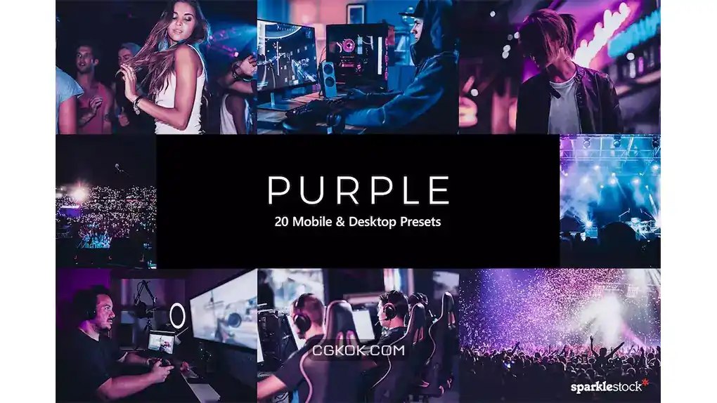دانلود پریست رنگ بنفش Purple Lightroom Presets & LUTs