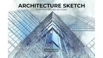 دانلود اکشن فتوشاپ اسکیس معماری Architecture Sketch Photoshop PSD Action