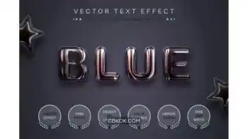 دانلود استایل متن ایلوستریتور Dark Chrome – Editable Text Effect, Font Style